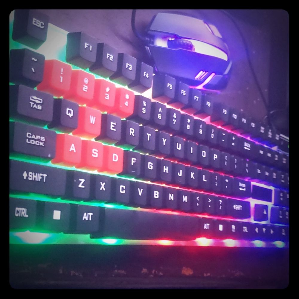 L.E.D mouse and keyboard